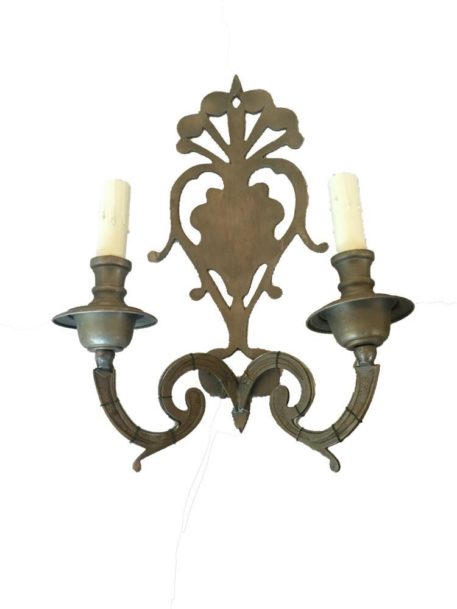 Pair 2 Light Bronze Sconces