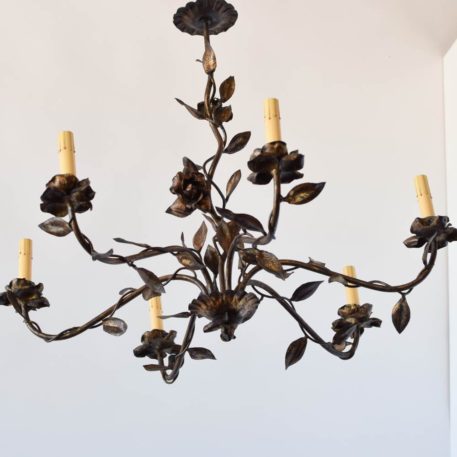 flowers leaves gilded spain spanish chandelier