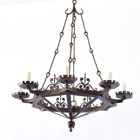 octagon hook and rod chandelier antique french