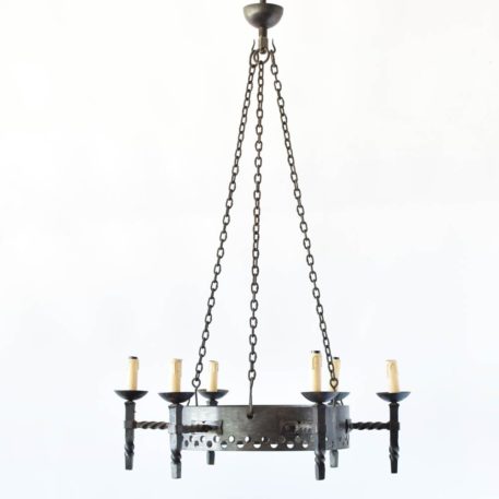 industrial iron ring chandelier