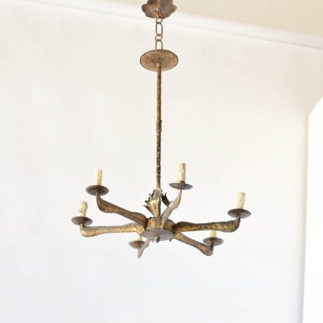 Vintage Spanish Chandelier with Funky Arms