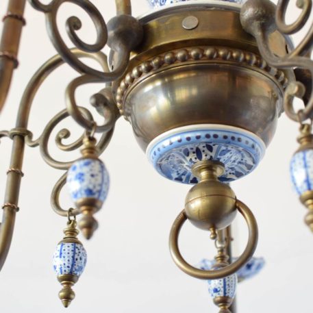 Antique Delft Chandelier - Image 3