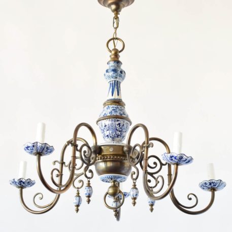 Antique Delft Chandelier