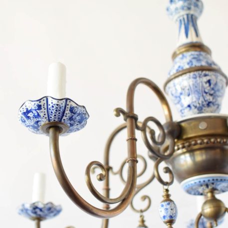 Antique Delft Chandelier - Image 2