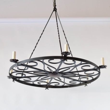 Modern Iron Ring Chandelier - Image 3