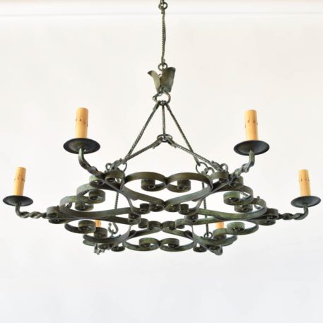 Flat Iron Chandelier w/Rods