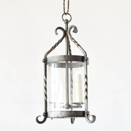 Vintage Iron and Glass lantern from Belgium