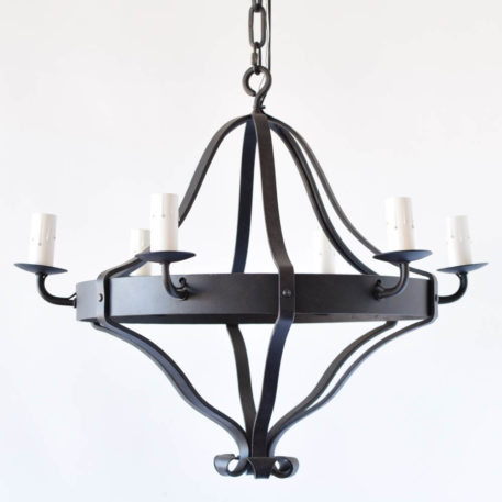 Simple Iron Band Chandelier from Belgium