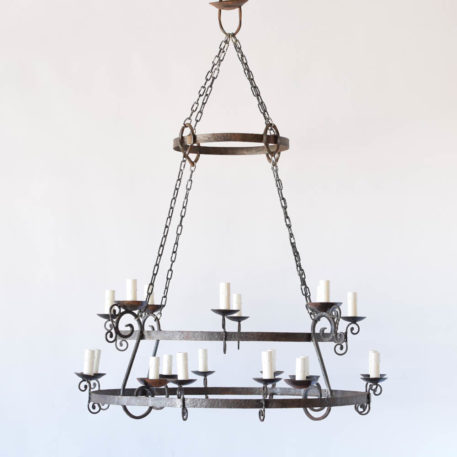 Large 2 Tier Iron Chandelier