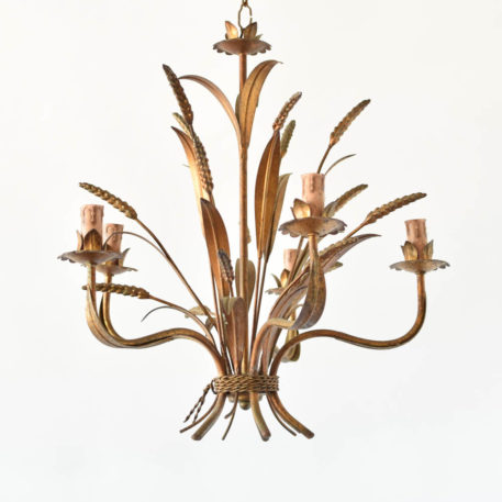 Vintage Italian Wheat Sheaf Chandelier