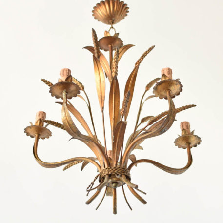 Vintage Italian Wheat Chandelier