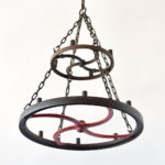 Antique Iron Flywheel Chandelier