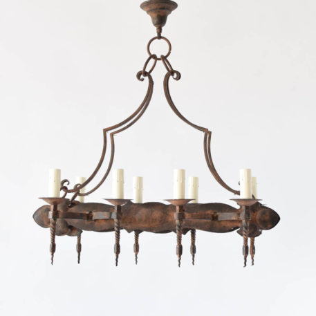 Elongated Vintage Blegian Chandelier