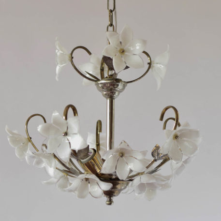 Glass Flower Italian Chandelier