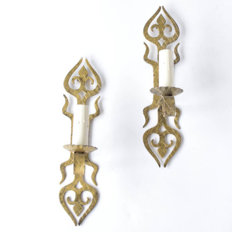 Vintage Spanish Sconces with Arts and Crafts Design