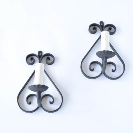 Pair of Simple iron Sconces from France