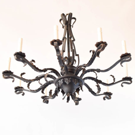 large simple iron chandelier from Belgium