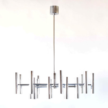 Mid-century chandelier from Italy with up and down lighters