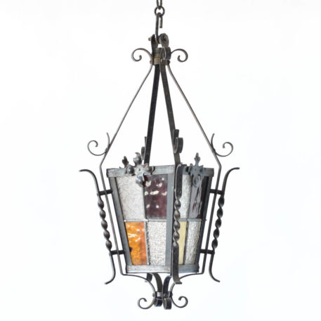 French Lantern with stained glass