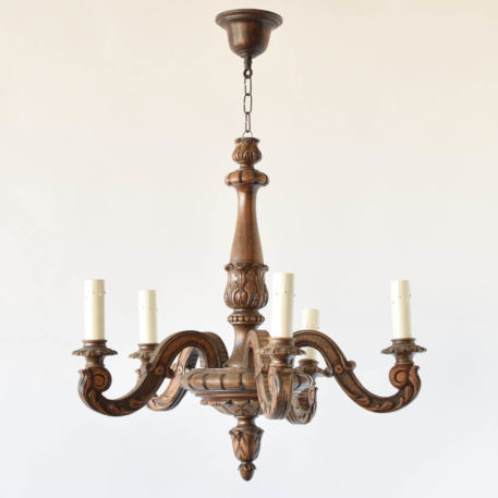 Carved wood chandelier from Belgian