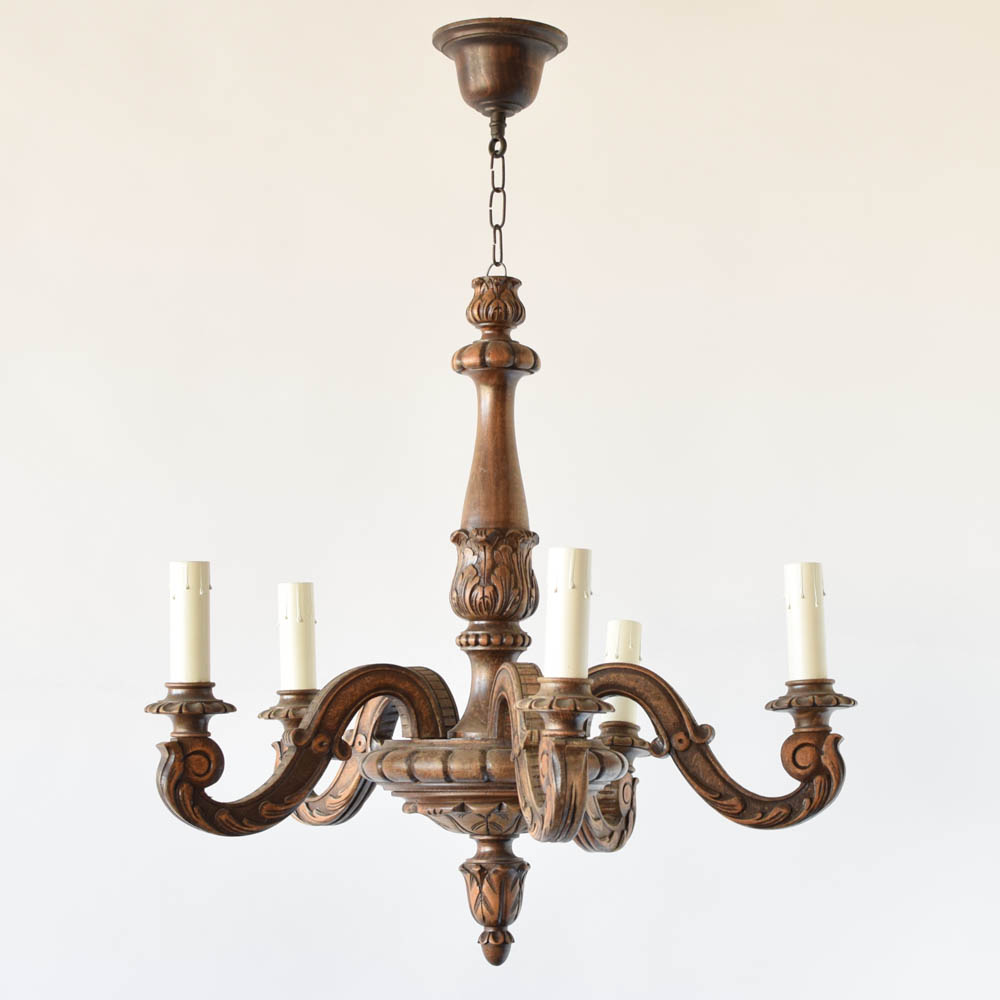 Carved Wood Chandelier Photos Cantik