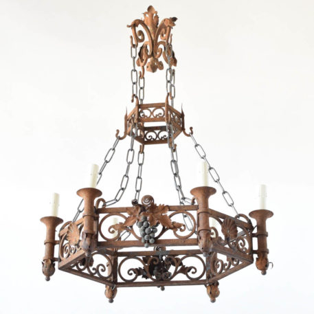 Hand forged chandelier from France