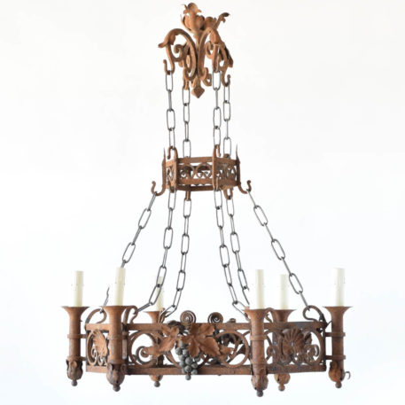 Hand forged chandelier from France