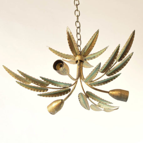 leafy gilded chandelier from spain