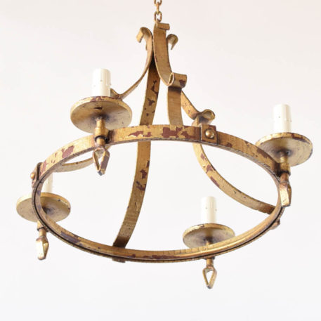 GIlded Ring chandelier from Spain