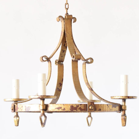 GIlded Ring chandelier from Spain