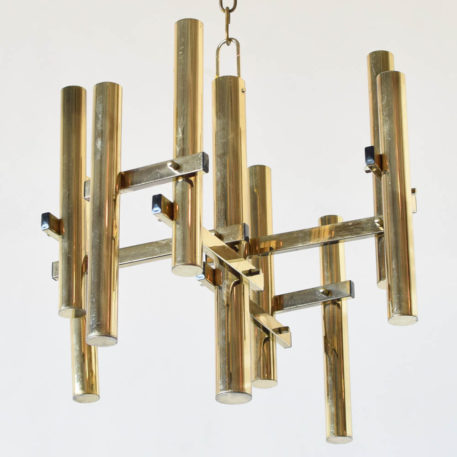 Mid century gilded chandelier from Italy
