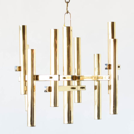 Mid century gilded chandelier from Italy