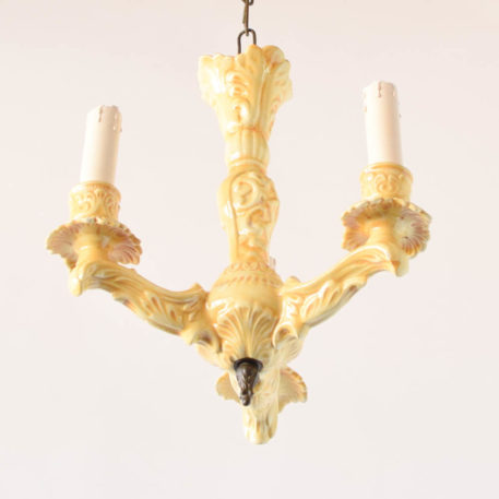 Small porcelain chandelier from Belgium