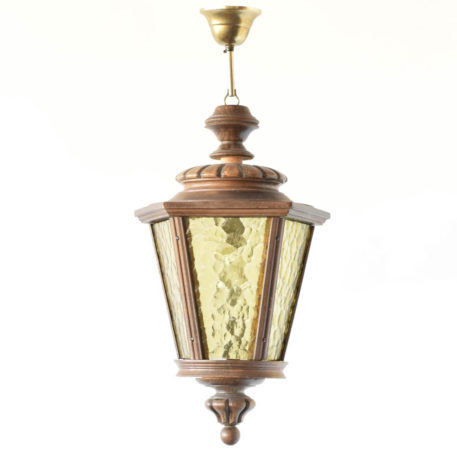 carved wood lantern from Belgium