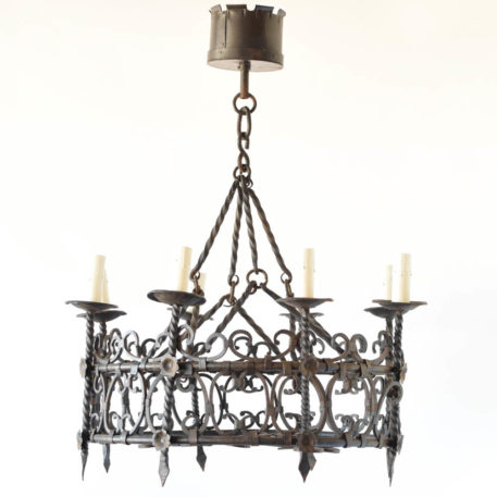 Large Iron Ring Chandelier hand forged in France