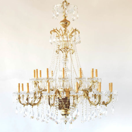 Gold plated chandelier made by PBR reproduced recently