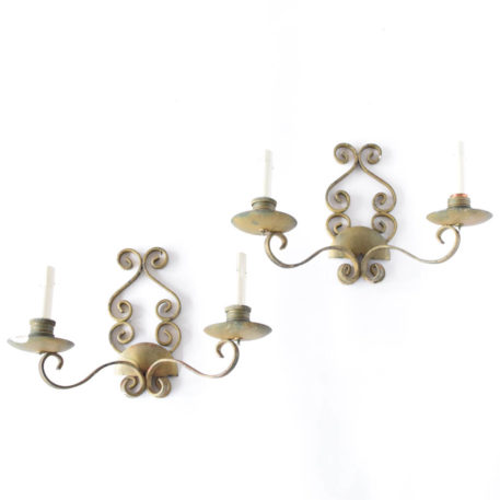 pair of iron sconces from Europe