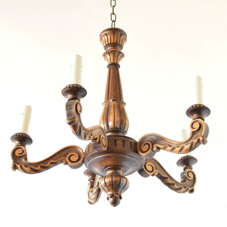 Wood chandelier from Belgium