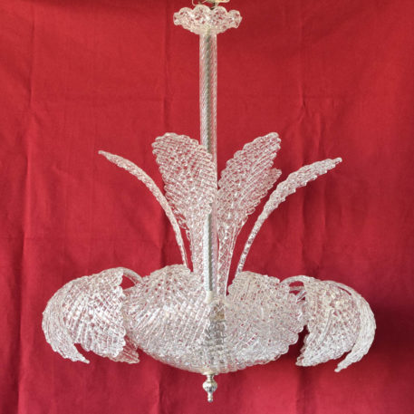 Murano glass Chandelier from Europe with leafy glass