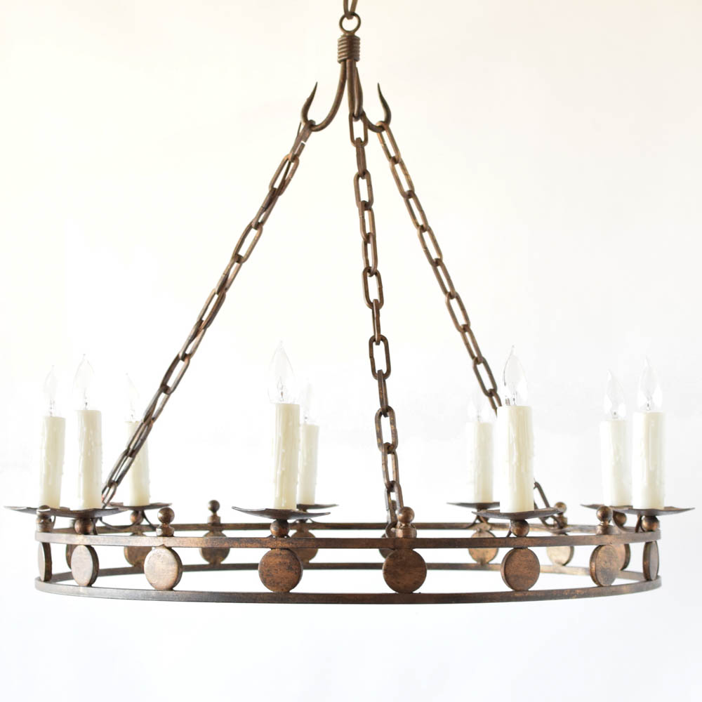 Large Ring Chandelier w/Circular Decorations - The Big Chandelier