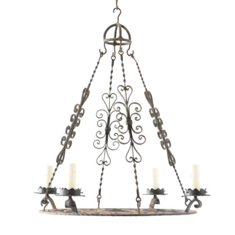 Round Chandelier with rods and crowns from Europe