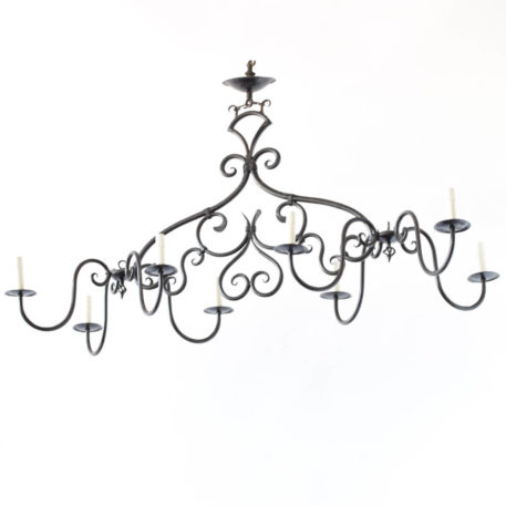 long iron chandelier from France