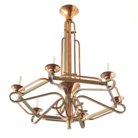 Deco Brass chandelier from Europe