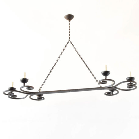 Elongated Chandelier from France