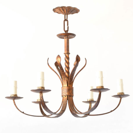 Gold iron Chandelier from Spain