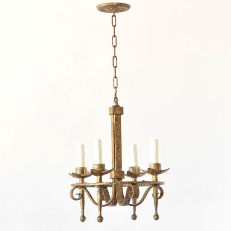 Gilded iron Chandelier from Spain
