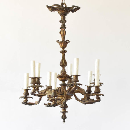 Louis XV bronze dore chandelier from France