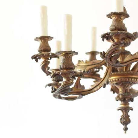 Louis XV bronze dore chandelier from France