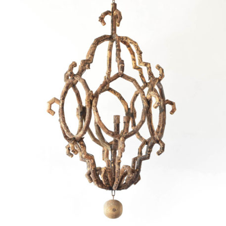 Twig Chandelier in the form of a French cage from France