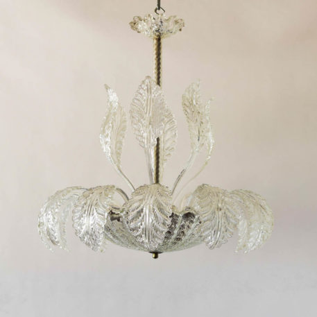 HAnd blown Murano bowl form chandelier